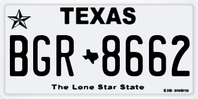 TX license plate BGR8662