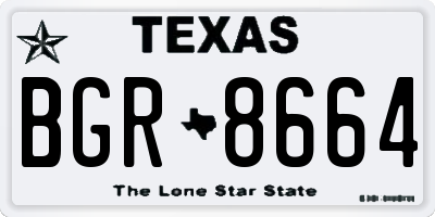 TX license plate BGR8664