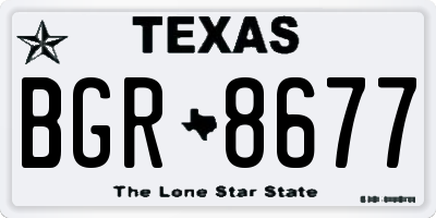 TX license plate BGR8677