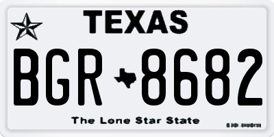TX license plate BGR8682