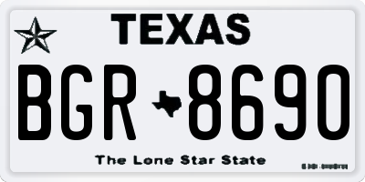 TX license plate BGR8690