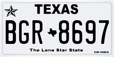 TX license plate BGR8697