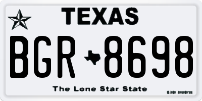 TX license plate BGR8698