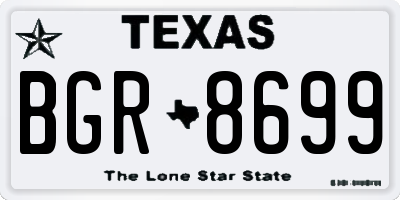TX license plate BGR8699