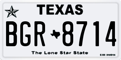 TX license plate BGR8714