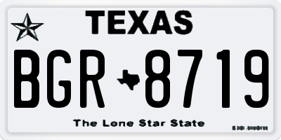 TX license plate BGR8719