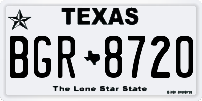 TX license plate BGR8720