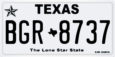 TX license plate BGR8737
