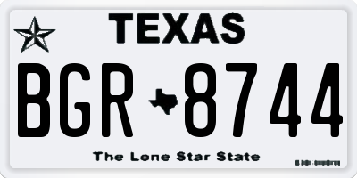TX license plate BGR8744