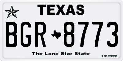 TX license plate BGR8773