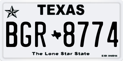 TX license plate BGR8774