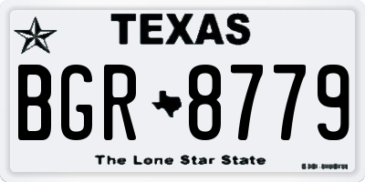 TX license plate BGR8779