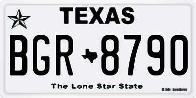 TX license plate BGR8790