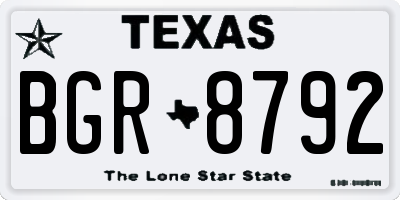 TX license plate BGR8792