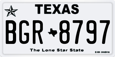 TX license plate BGR8797
