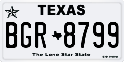TX license plate BGR8799