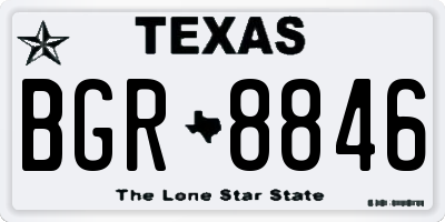 TX license plate BGR8846