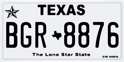 TX license plate BGR8876
