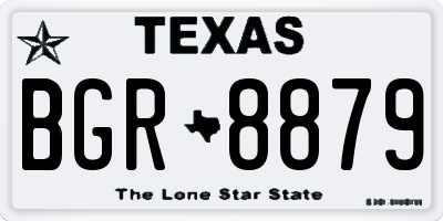 TX license plate BGR8879