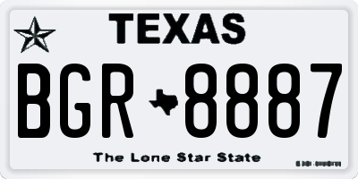 TX license plate BGR8887