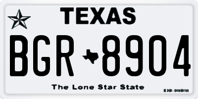 TX license plate BGR8904
