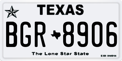 TX license plate BGR8906