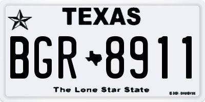 TX license plate BGR8911