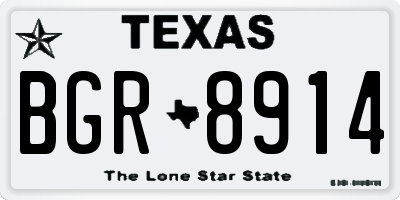 TX license plate BGR8914