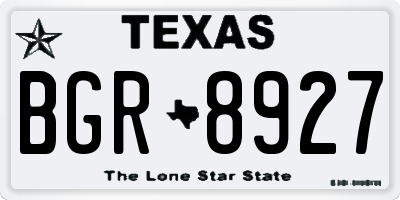TX license plate BGR8927