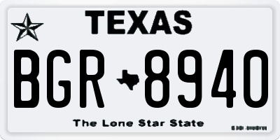 TX license plate BGR8940