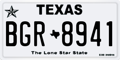TX license plate BGR8941