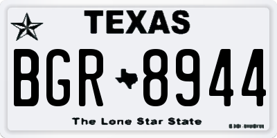 TX license plate BGR8944