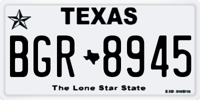 TX license plate BGR8945
