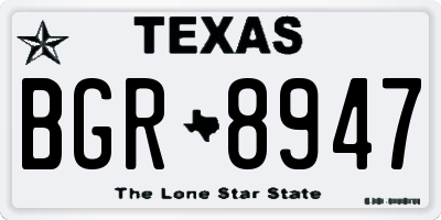 TX license plate BGR8947