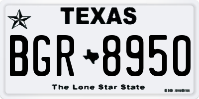 TX license plate BGR8950