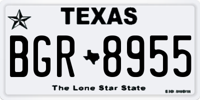 TX license plate BGR8955