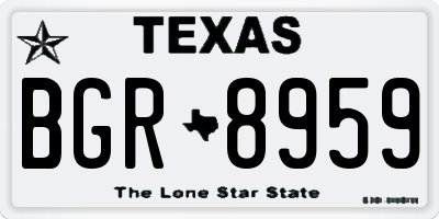 TX license plate BGR8959
