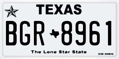 TX license plate BGR8961