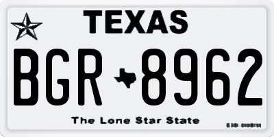 TX license plate BGR8962