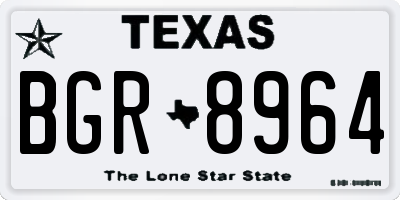 TX license plate BGR8964