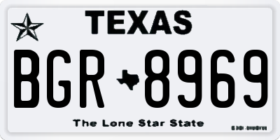 TX license plate BGR8969