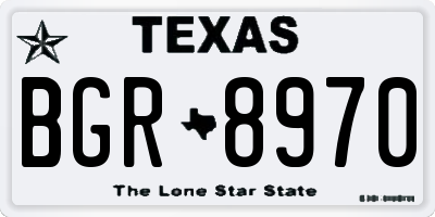 TX license plate BGR8970