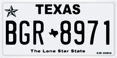TX license plate BGR8971