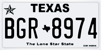TX license plate BGR8974