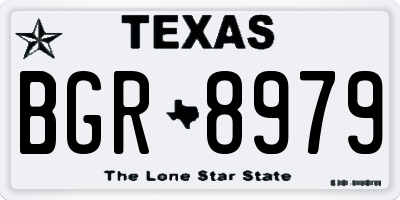 TX license plate BGR8979