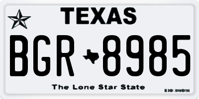 TX license plate BGR8985