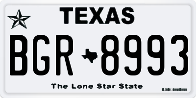 TX license plate BGR8993
