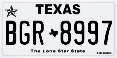 TX license plate BGR8997