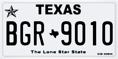 TX license plate BGR9010