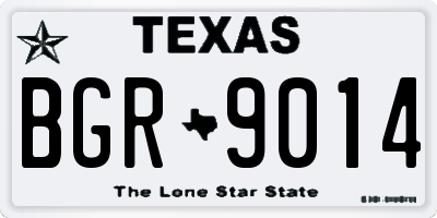 TX license plate BGR9014